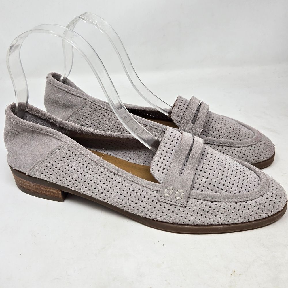 LUCKY Brand Caylon Perforated Leather Slip On Loafer Shoes Size 9